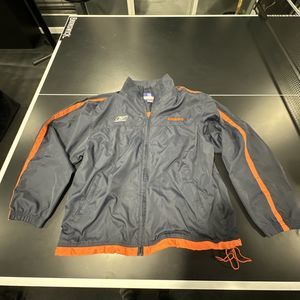 Chicago Bears NFL Team Apparel On Field Mens Large Reebok Zip Jacket Blue/Orange